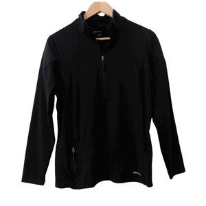 Eddie Bauer Womens Base Layer Smooth‎ Fleece  1/4 Zip Pullover Size Large